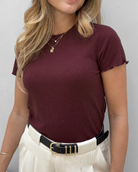 Basis bluse med bølgekanter