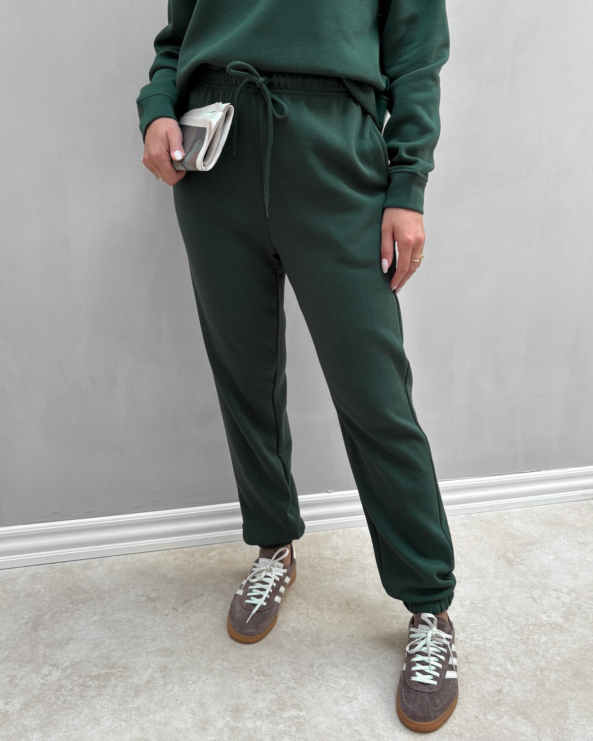 Pieces Pcchilli Darkest Spruce Hw Sweat Pants - XS - Grøn