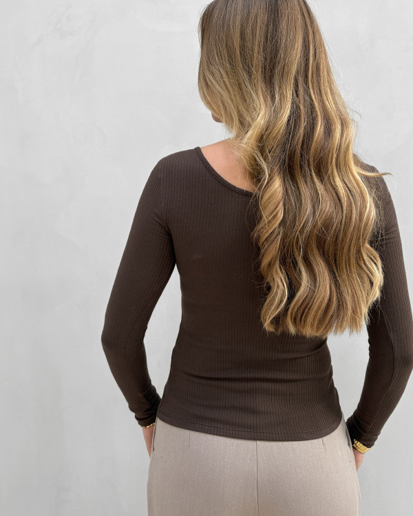 Brun bluse til damer