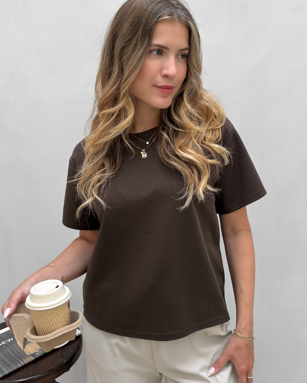Brun t-shirt til damer