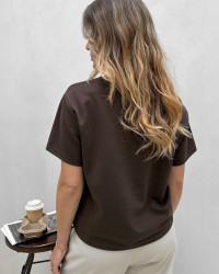 Brun t-shirt til damer