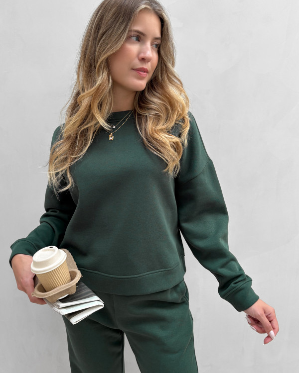 Grøn sweatshirt til damer