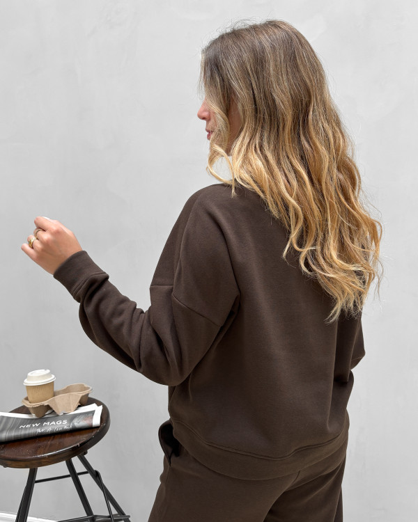 Brun sweatshirt til damer