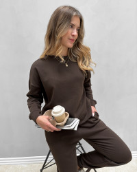 Brun sweatshirt til damer