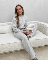 Lysegrå sweat buks til damer