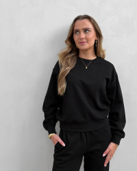 Sort sweatshirt til damer