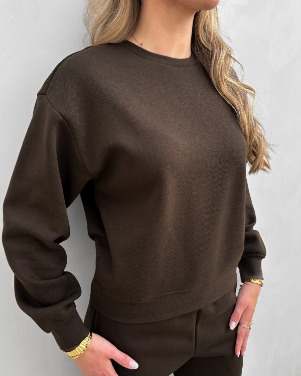 Brun sweatshirt til damer