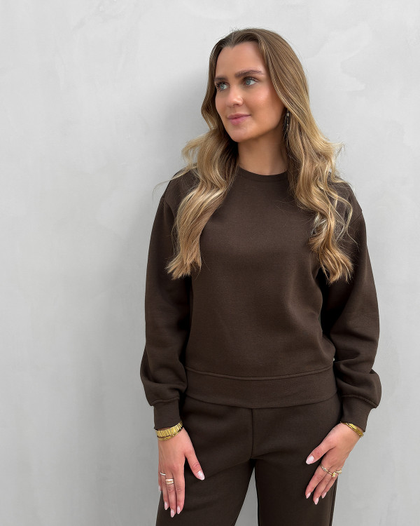 Brun sweatshirt til damer