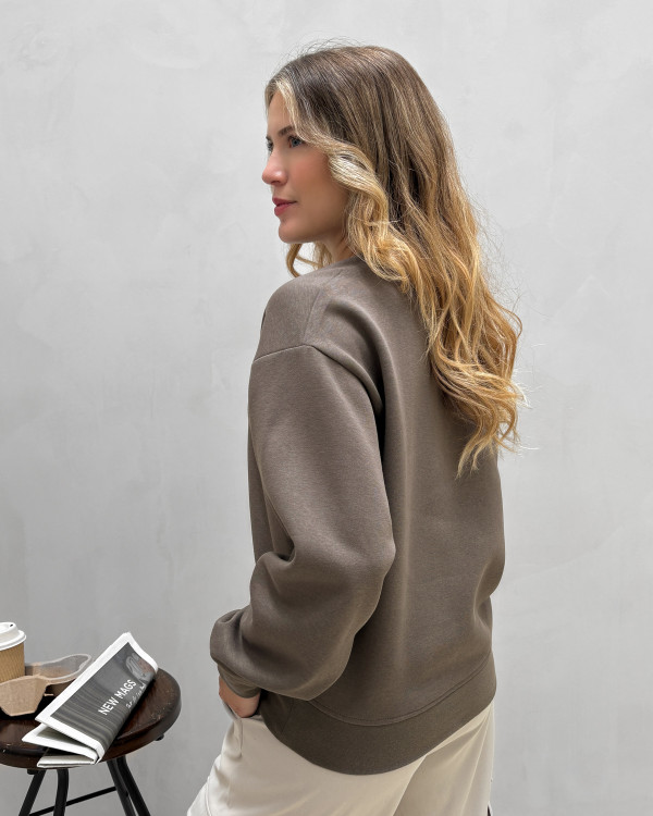 Brun sweatshirt til damer