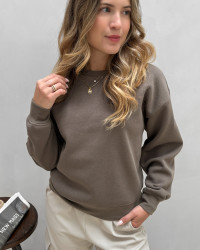 Brun sweatshirt til damer
