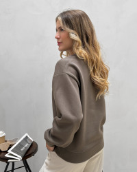 Brun sweatshirt til damer
