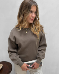 Brun sweatshirt til damer