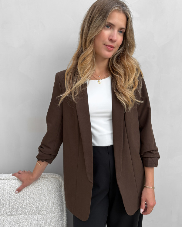 Brun blazer til damer