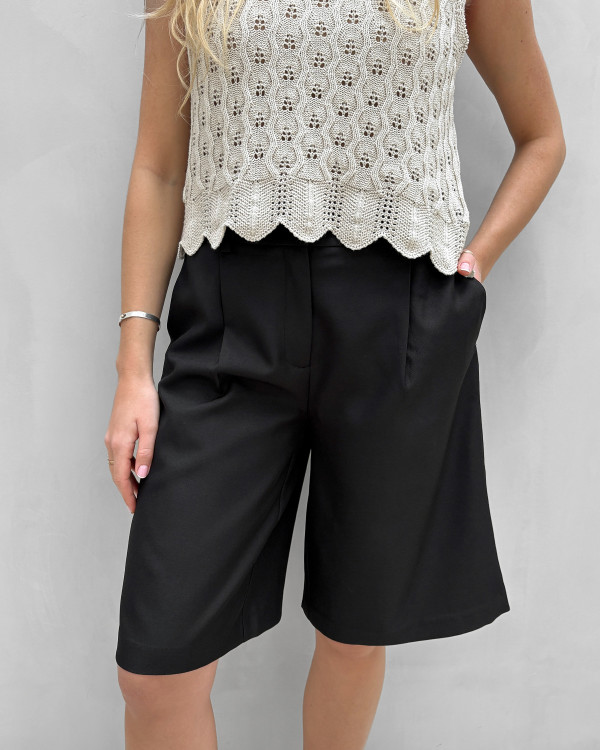 Sort lange shorts til damer