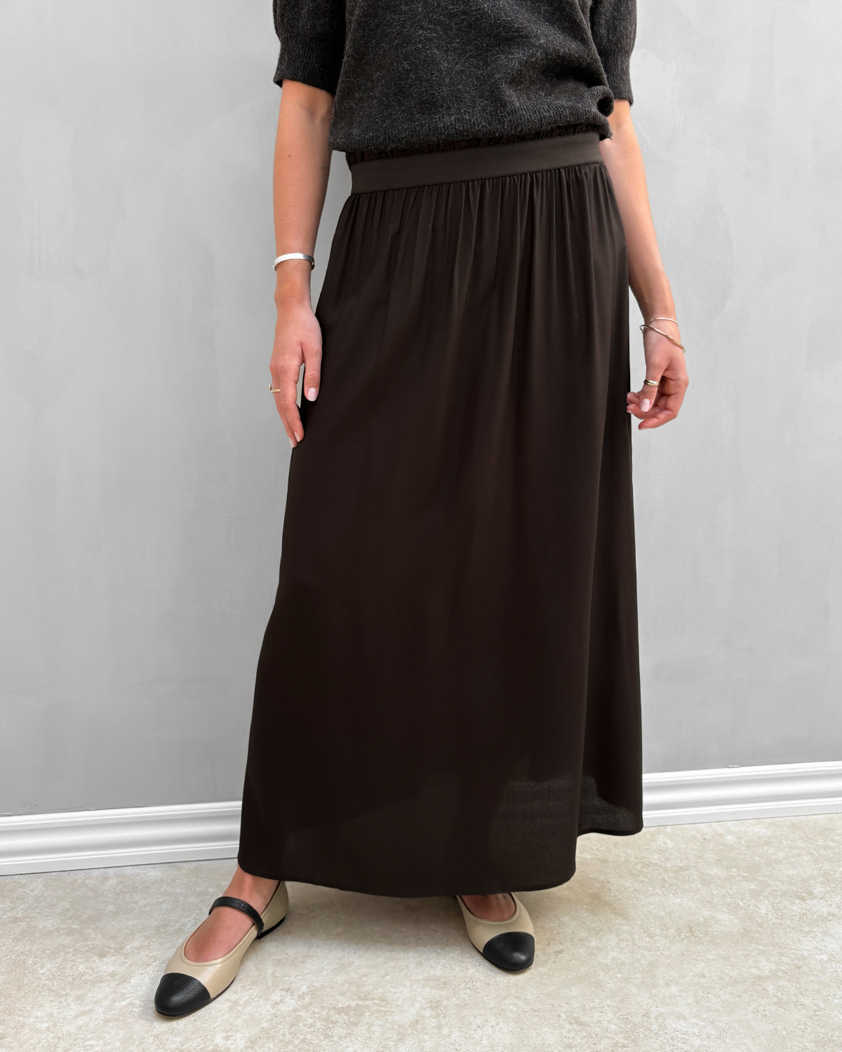 ONLY Onlvenedig Chocolate Torte Life Long Skirt - XS - Sort