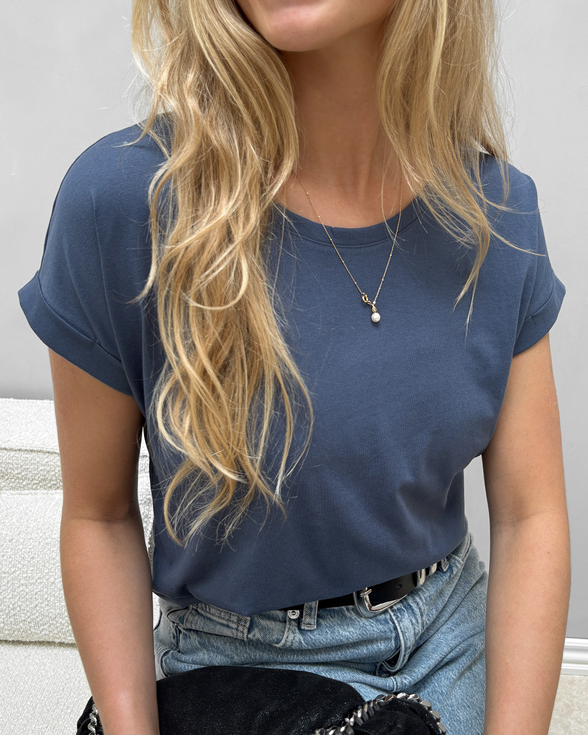 VILA Vidreamers Vintage Indigo New Pure T-Shirt - XS - Blå