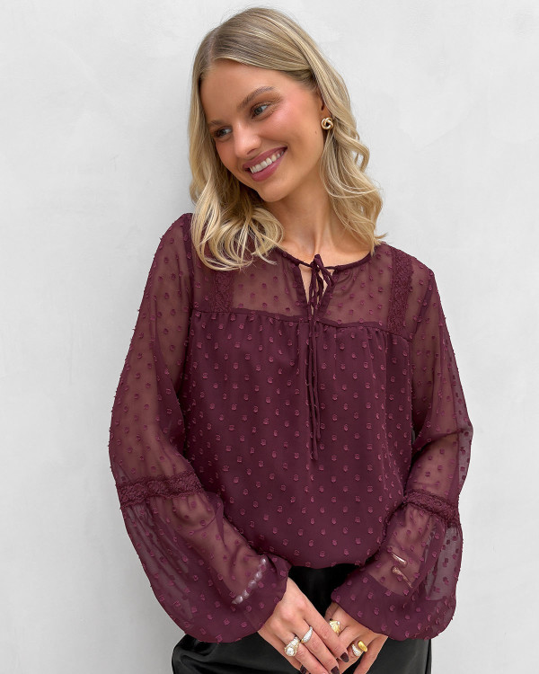 Fest bluse i smuk farve