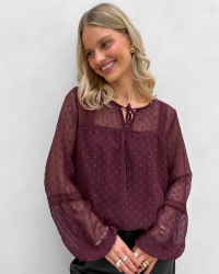 Fest bluse i smuk farve