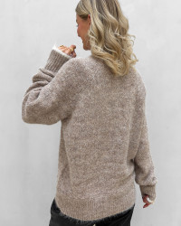 Striktrøje med detalje - Dame mode