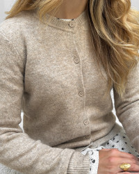 Beige cardigan til damer