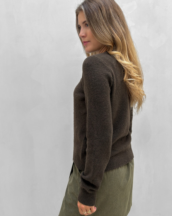Brun cardigan til damer