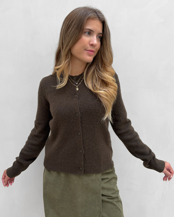 Brun cardigan til damer