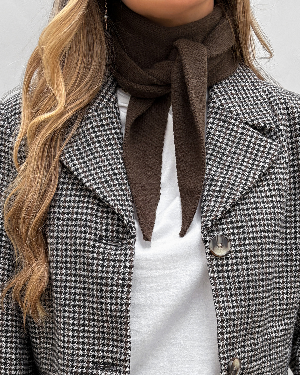 PIECES Foulard Triangolare Pckomma Noos BC: Sciarpa Morbida E Versatile Per Donna - Colore Hot Fudge, Taglia Unica