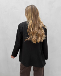 Klassisk sort boyfriend blazer til damer