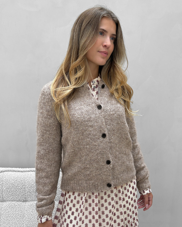 Brun cardigan til damer