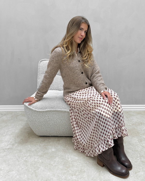 Brun cardigan til damer