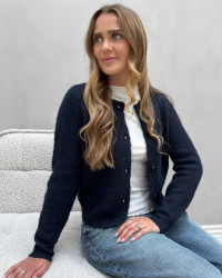 Blå cardigan til damer