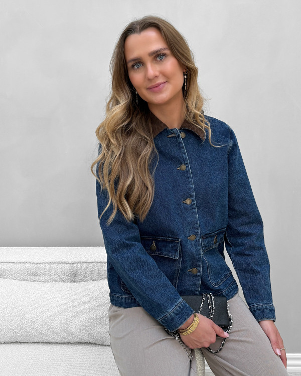 Blå denimjakke til damer