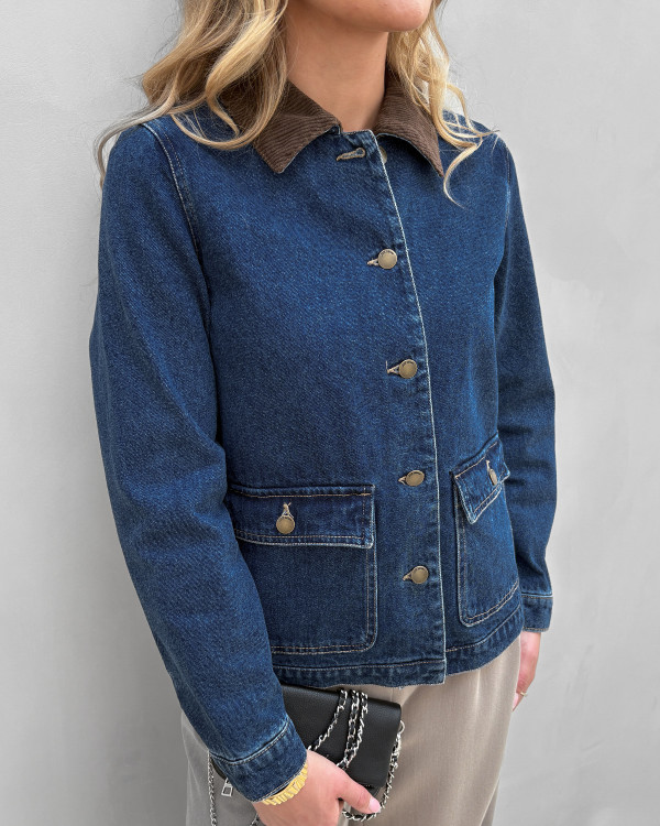 Blå denimjakke til damer