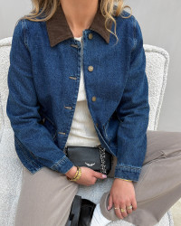 Blå denimjakke til damer