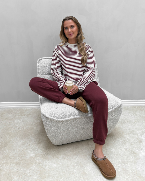 Stribet bluse i enkelt design - pcsadie