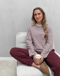 Stribet bluse i enkelt design - pcsadie