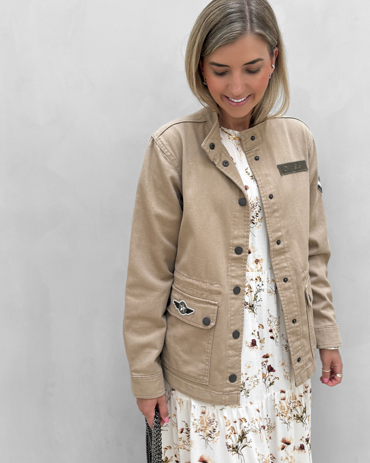 ONLY Onlnewdrew Silver Mink Jacket - XS - Beige