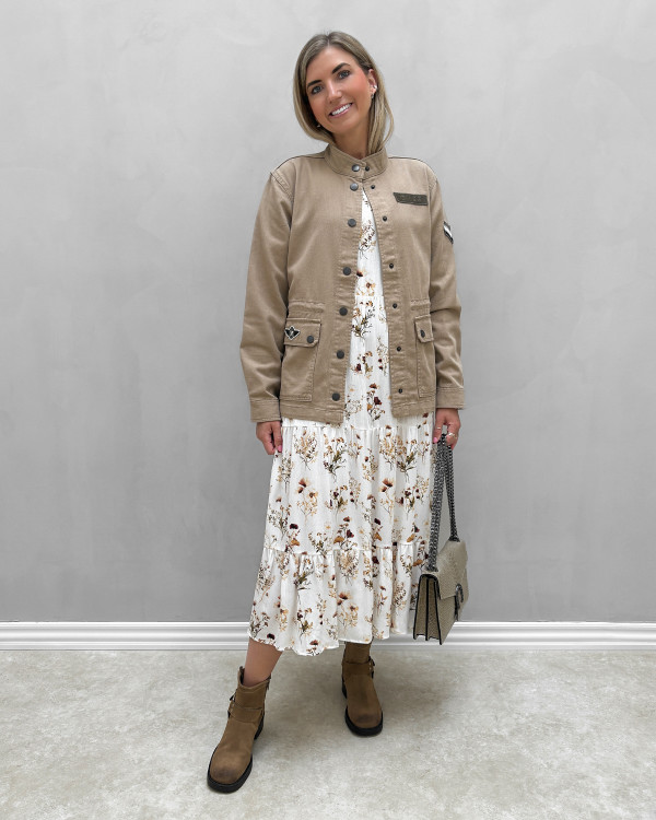 Beige jakke til damer