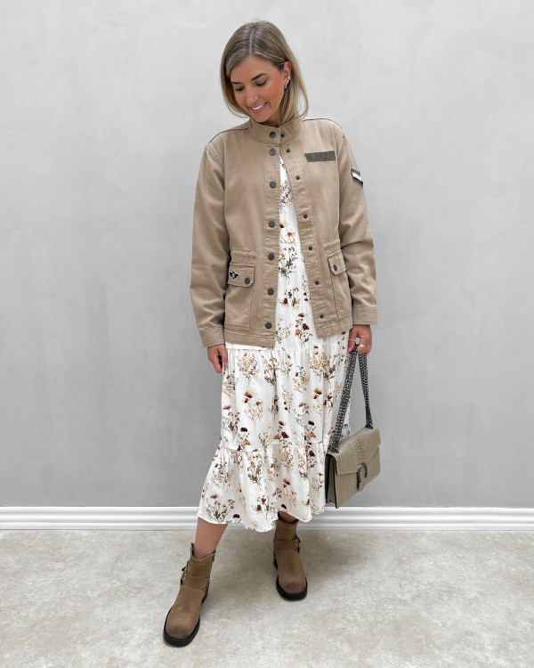 Beige jakke til damer