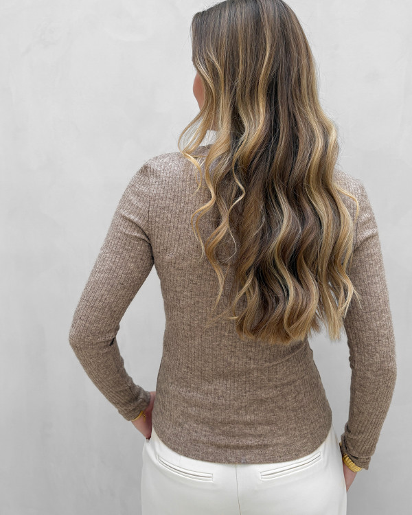Brun bluse til damer