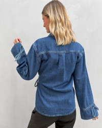 Blå denimskjorte til damer
