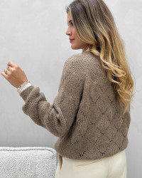 Smuk cardigan med hulmønster