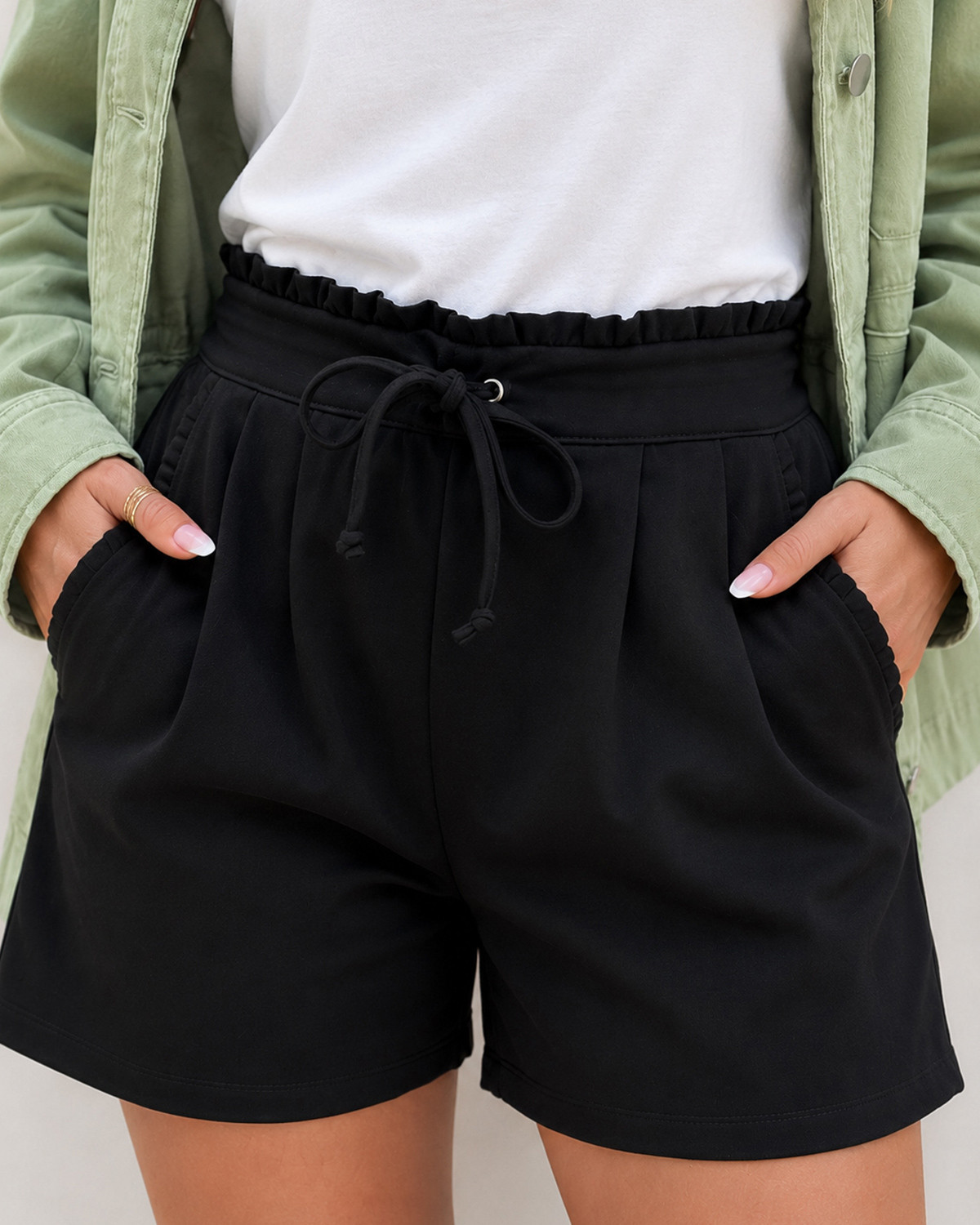 JDY Jdynew Catia Black Shorts - S - Sort