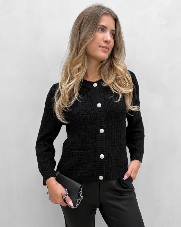 Sort cardigan til damer