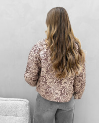Quiltet jakke med paisley print
