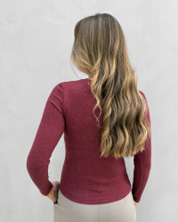 Bordeaux bluse til damer