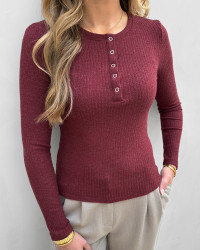 Bordeaux bluse til damer