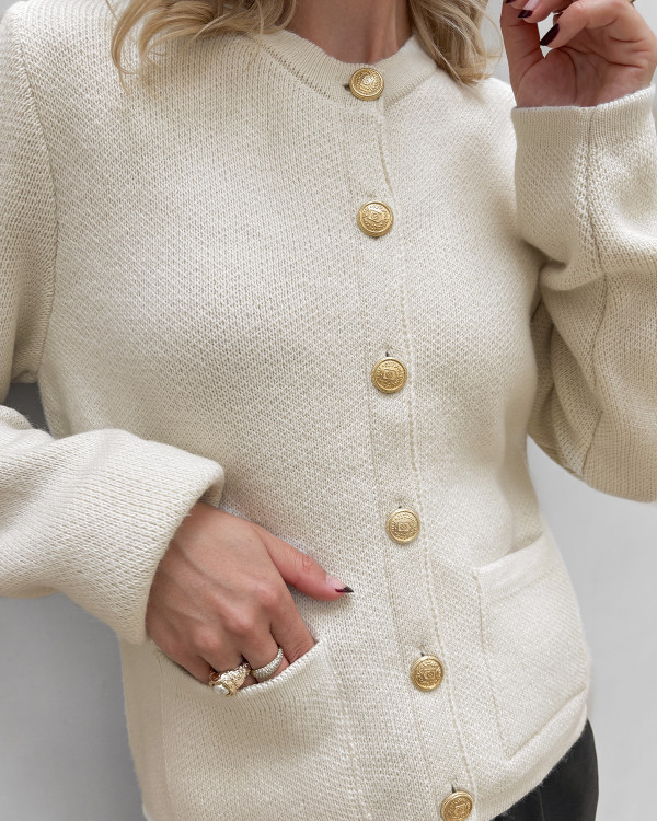 Cardigan jakke med flotte knapper