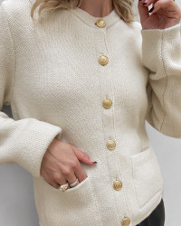 Cardigan jakke med flotte knapper