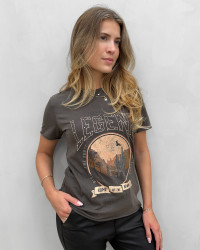 T-shirt med print til damer